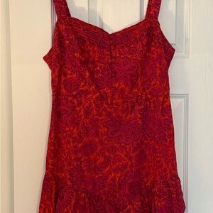 Red paisley dress